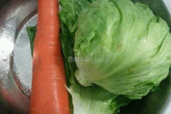 凉拌酸辣生菜的做法图解1