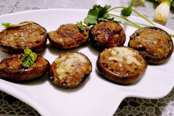 鲜烤香菇酿肉的做法图解5