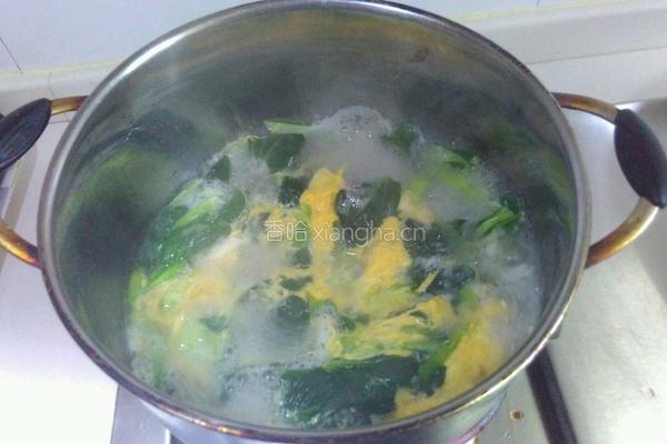 青菜蛋花汤的做法图解4