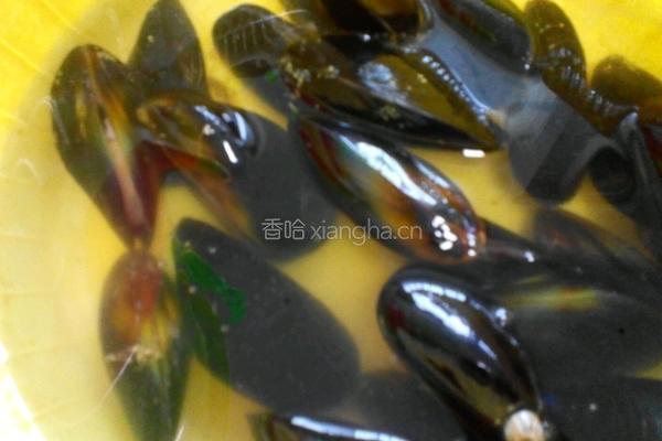 清蒸青口贝的做法图解1