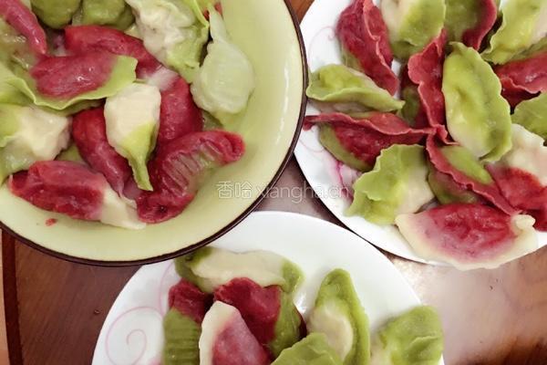 彩色饺子的做法图解6