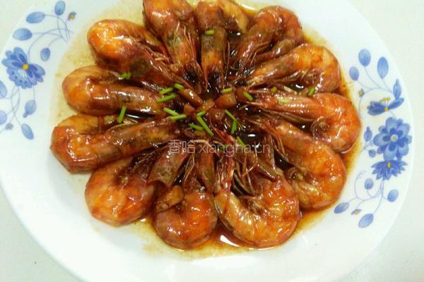 蒜泥红烧对虾的做法图解8
