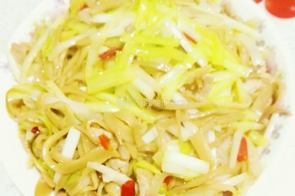 韭黄笋干炒肉的做法图解7