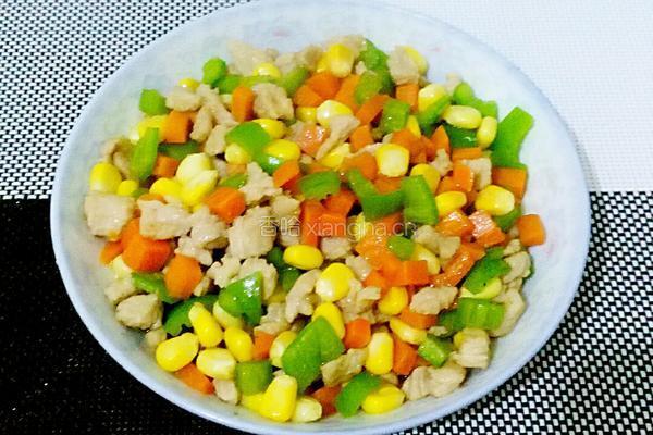 三色肉丁的做法图解5