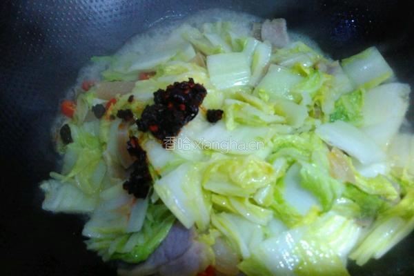 大白菜炒咸肉的做法图解8
