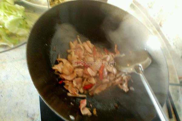 包菜粉条肉的做法图解2