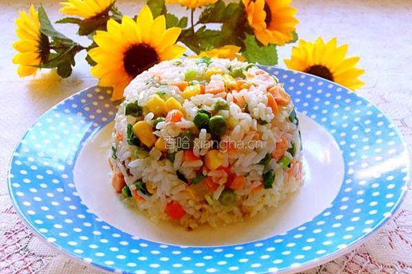 什锦虾仁炒饭的做法图解7