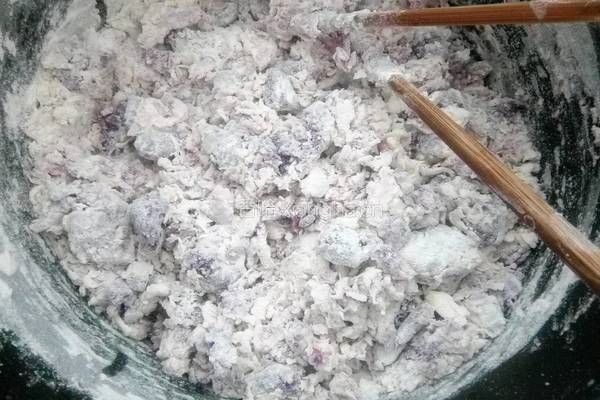 紫薯玫瑰花馒头的做法图解6