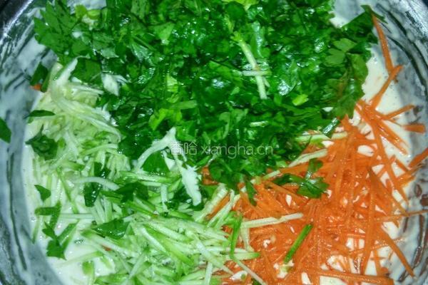 蔬菜煎饼的做法图解3