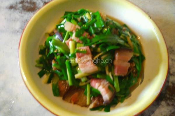 腊肉炒韭菜的做法图解4