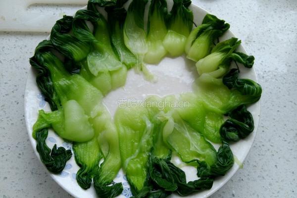 蚝油香菇油菜的做法图解2