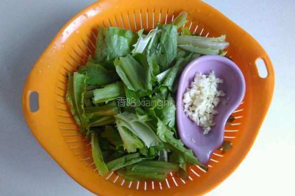 蒜泥油麦菜的做法图解3