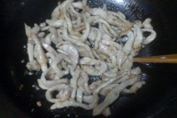 萝卜花炒里脊丝的做法图解5
