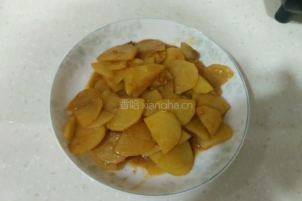 黄豆酱烧土豆片的做法图解6