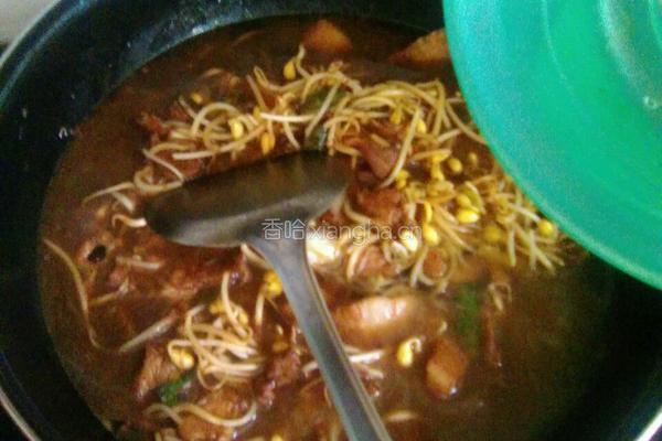 黄豆芽烧肉的做法图解5