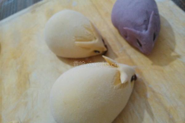 小兔子豆沙包的做法图解8