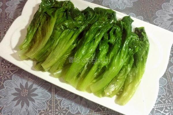 浇汁蚝油生菜的做法图解6