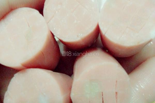 肉末香菇蒸鸭蛋火腿的做法图解5