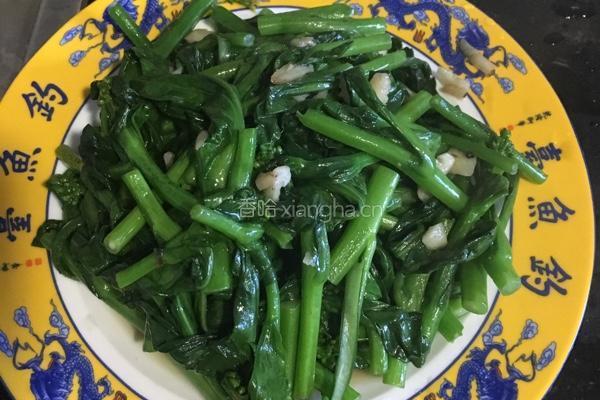 蒜蓉炒菜心的做法图解3