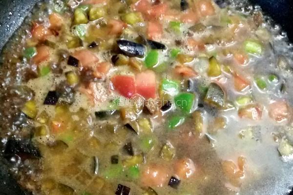 茄丁肉丝面的做法图解4