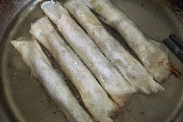 葱香肉丝春卷的做法图解16
