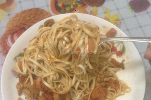 番茄意面(挂面)的做法图解10