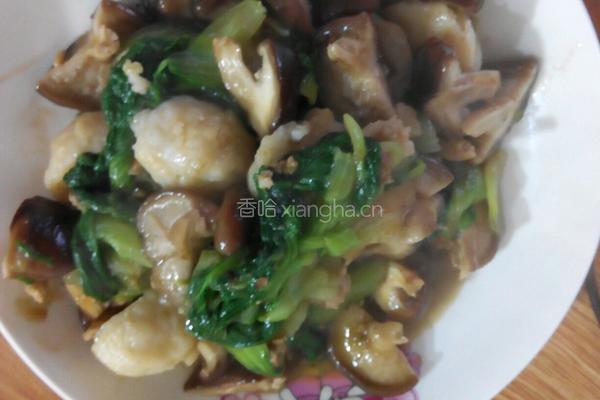 香菇油菜的做法图解5