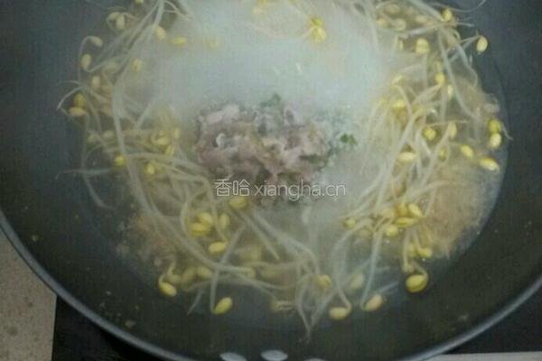 豆芽肉末汤的做法图解8