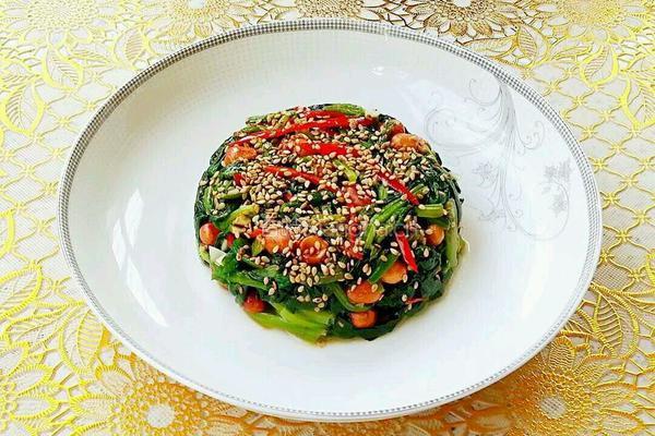 菠菜陈醋花生米的做法图解14