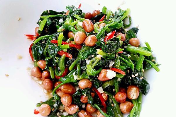 菠菜陈醋花生米的做法图解13