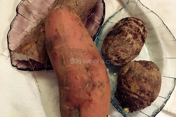 地瓜芋头山药西米露的做法图解3