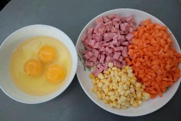 杂蔬炒蛋的做法图解1