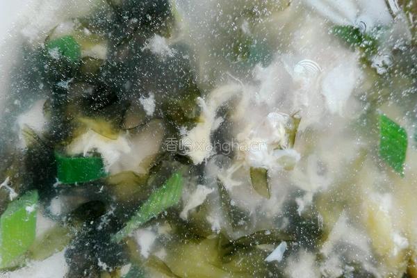 瘦肉紫菜蛋花娃娃菜汤的做法图解4