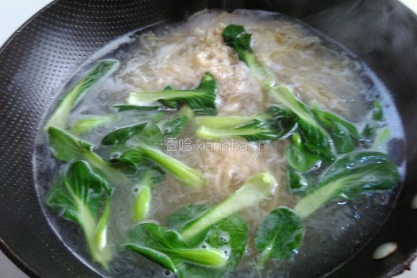 青菜鸡蛋面的做法图解6