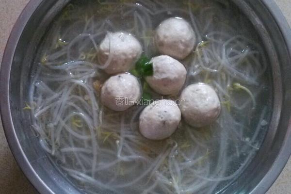 豆芽肉丸汤的做法图解8