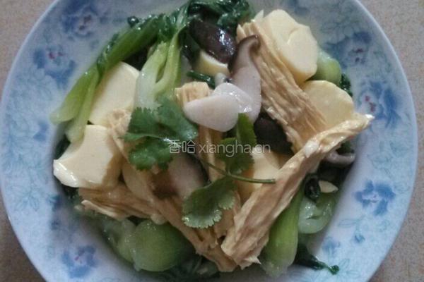 日式豆腐炒青菜的做法图解15