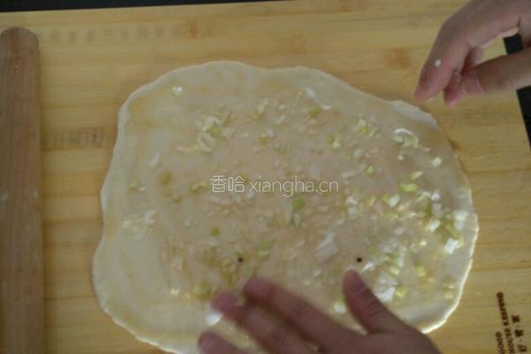 葱花火腿酥油手抓饼的做法图解4