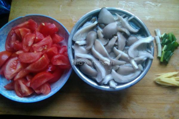 西红柿炒蘑菇的做法图解1