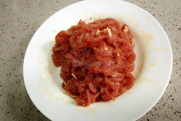 蒜苔肉丝的做法图解2