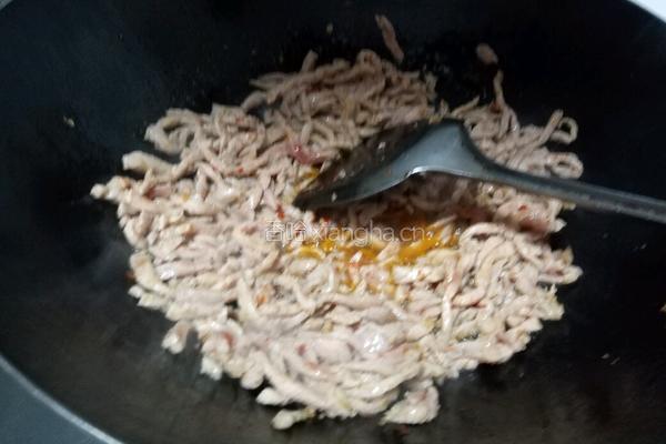 蒜苔肉丝的做法图解4