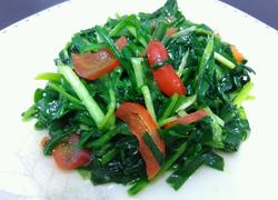 红椒炒韭菜