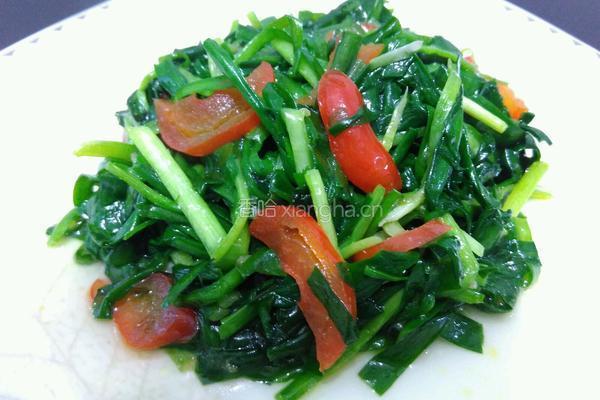 红椒炒韭菜