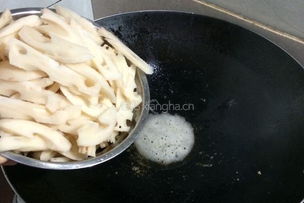 肉炒莲藕萝卜丝的做法图解4