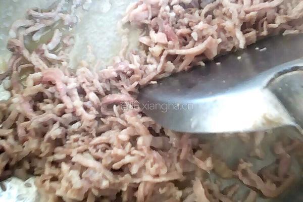 肉丝鸡蛋花。的做法图解4