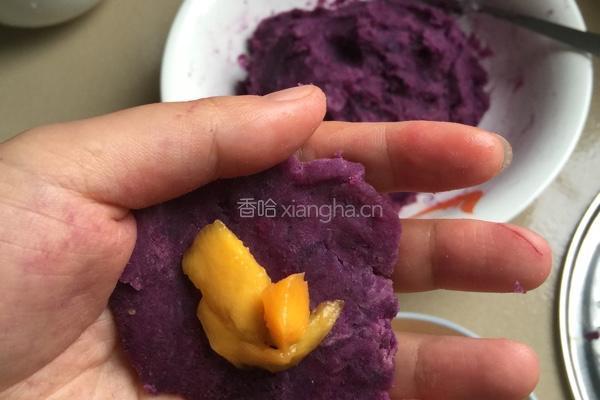 紫薯芒果糯米丸的做法图解5