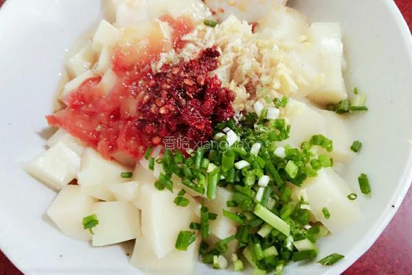 酸辣米豆腐的做法图解4