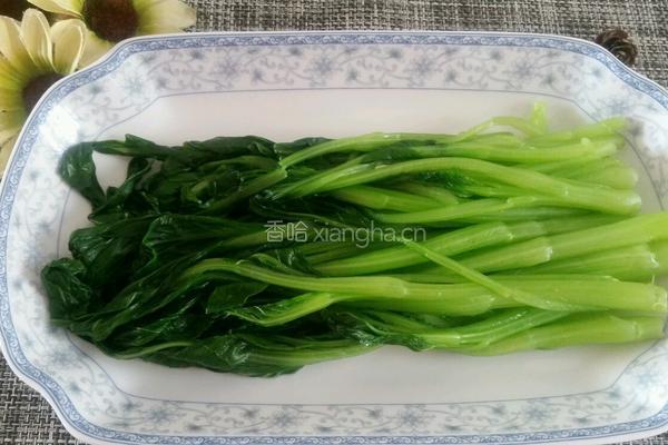 白灼菜心的做法图解4