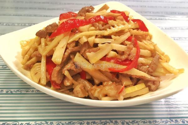 竹笋炒肉的做法图解9