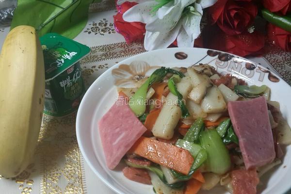 火腿炒年糕的做法图解6