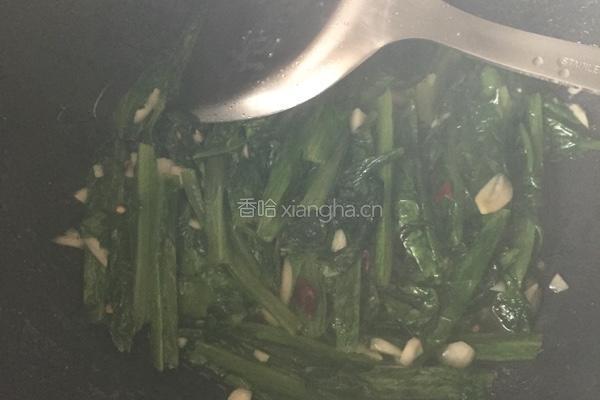 素炒油麦菜的做法图解5